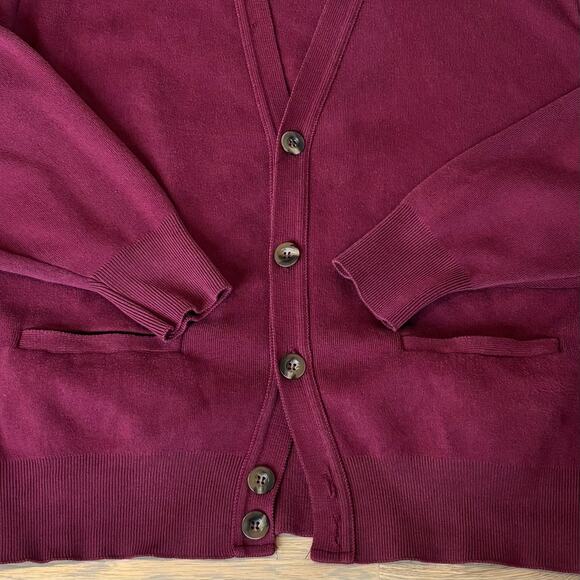 VTG 80s Cypress Links Knit Button Cardigan Golf Made In USA Unisex Mens Medium - Picture 4 of 8